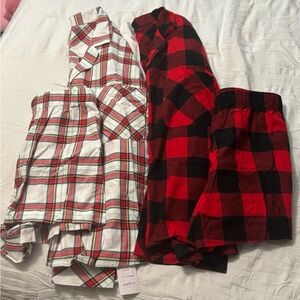 2 Auden Red and Black Plaid Sleepwear